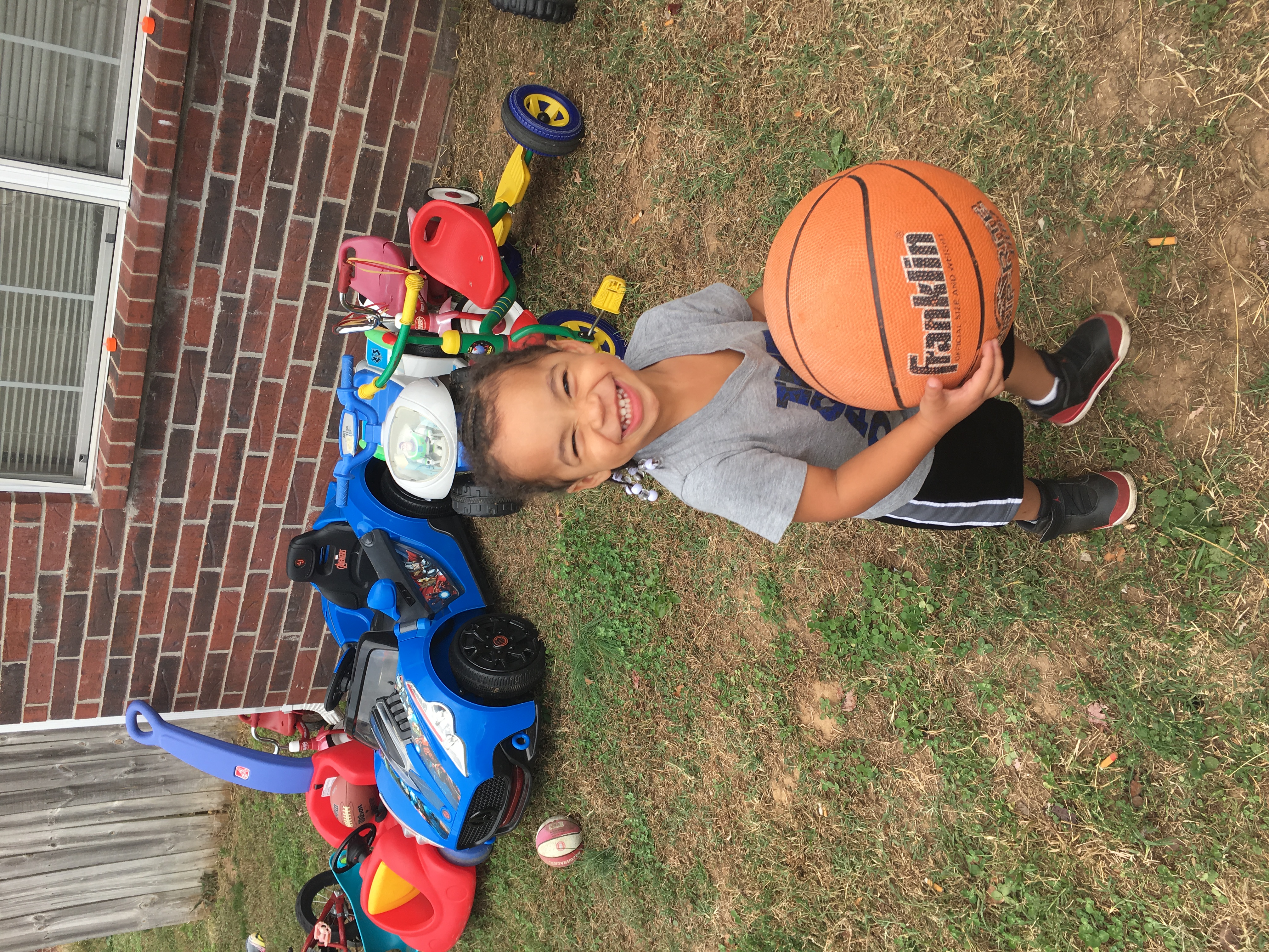 Darius playing basketball (early days)