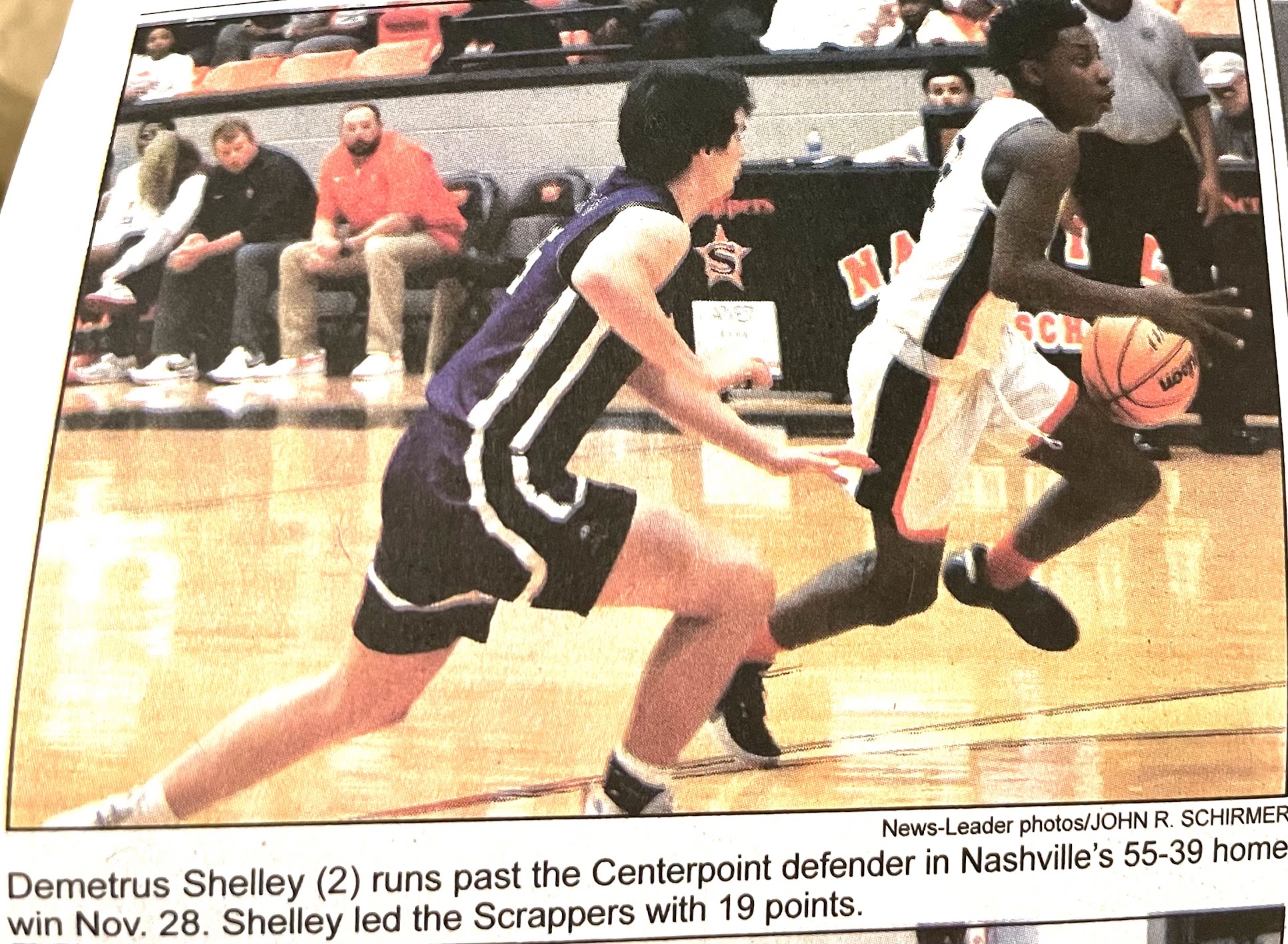 Demetrus playing basketball 